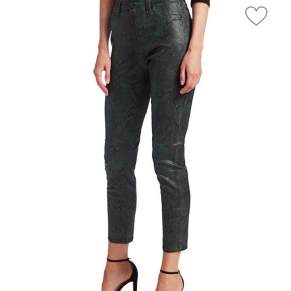 7 For All Mankind Jean Snake Print High-Rise Skinny - Picture 4 of 13